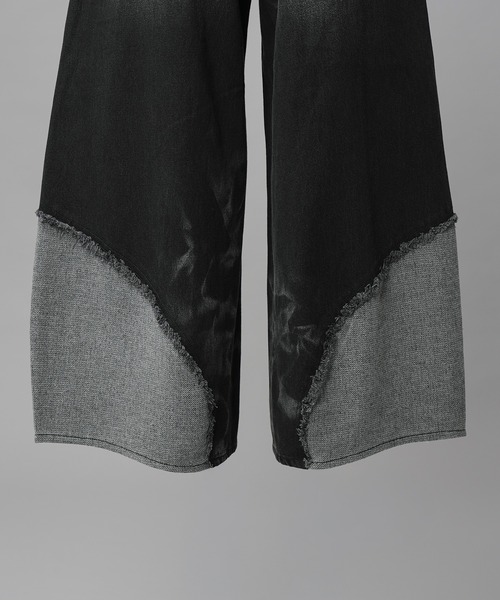 MAISON SPECIAL(メゾンスペシャル)の「《UNISEX》異素材ドッキングプライムワイドデニムパンツ/Different Material Docking Prime-Wide Denim Pants【MAISON SPECIAL/メゾンスペシャル】(デニムパンツ・メンズ・ブラック/ネイビー・0/2/1)」の22枚目の写真