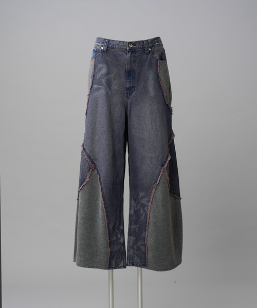 MAISON SPECIAL(メゾンスペシャル)の「《UNISEX》異素材ドッキングプライムワイドデニムパンツ/Different Material Docking Prime-Wide Denim Pants【MAISON SPECIAL/メゾンスペシャル】(デニムパンツ・メンズ・ブラック/ネイビー・0/2/1)」の16枚目の写真