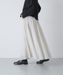 コットンドットスカート