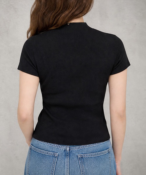 JOCOSA(ジョコサ)の「ウール混 モックネック ニットトップス(ニット/セーター・レディース・アイボリー/モカ/ダークグレー/ブラウン/カーキ/レッド/ブラック・FREE)」の15枚目の写真