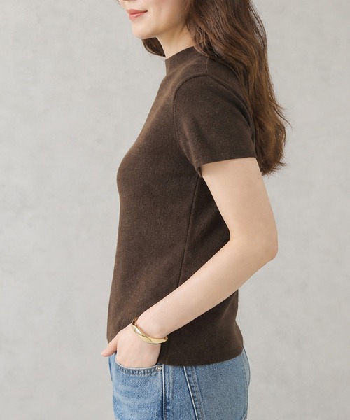 JOCOSA(ジョコサ)の「ウール混 モックネック ニットトップス(ニット/セーター・レディース・アイボリー/モカ/ダークグレー/ブラウン/カーキ/レッド/ブラック・FREE)」の21枚目の写真