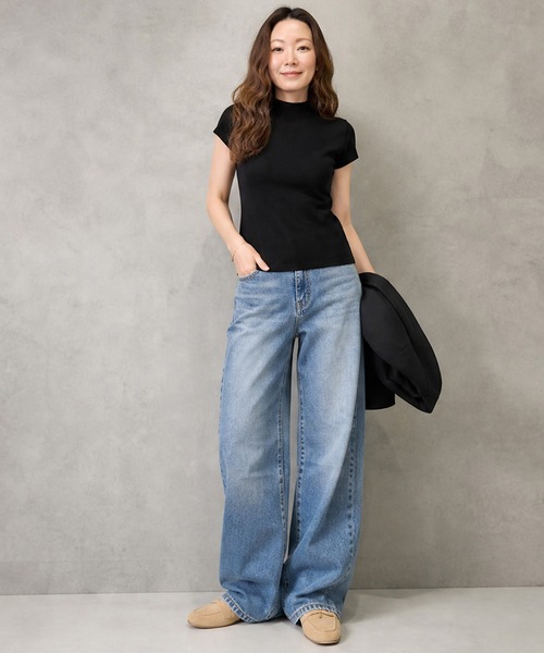 JOCOSA(ジョコサ)の「ウール混 モックネック ニットトップス(ニット/セーター・レディース・アイボリー/モカ/ダークグレー/ブラウン/カーキ/レッド/ブラック・FREE)」の19枚目の写真
