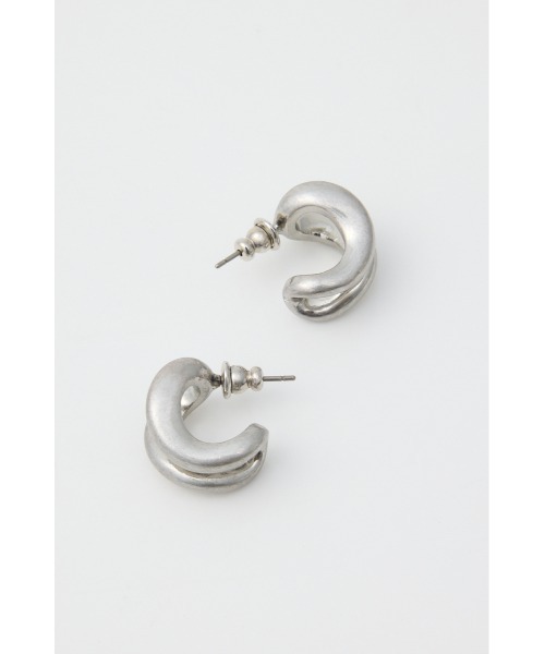 SLY(スライ)の「STONE HOOP P/EARRING ストーンフープイヤリング(ピアス(両耳用)・レディース・ゴールド/シルバー・FREE)」の3枚目の写真