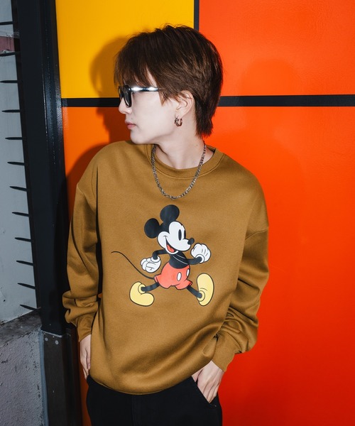 MICKEY MOUSE(ミッキーマウス)の「【MICKEY MOUSE】裏起毛 コットンタッチ ピリング防止加工 トレーナー(スウェット・メンズ・杢グレー/チャコール/グレイッシュベージュ/キャメル・LARGE/X-LARGE/MEDIUM)」の15枚目の写真
