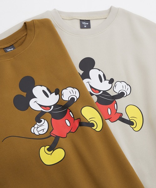 MICKEY MOUSE(ミッキーマウス)の「【MICKEY MOUSE】裏起毛 コットンタッチ ピリング防止加工 トレーナー(スウェット・メンズ・杢グレー/チャコール/グレイッシュベージュ/キャメル・LARGE/X-LARGE/MEDIUM)」の11枚目の写真