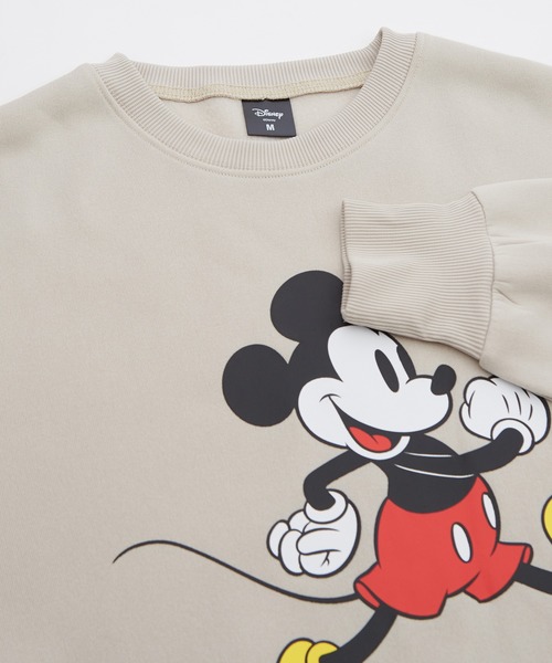 MICKEY MOUSE(ミッキーマウス)の「【MICKEY MOUSE】裏起毛 コットンタッチ ピリング防止加工 トレーナー(スウェット・メンズ・杢グレー/チャコール/グレイッシュベージュ/キャメル・LARGE/X-LARGE/MEDIUM)」の12枚目の写真