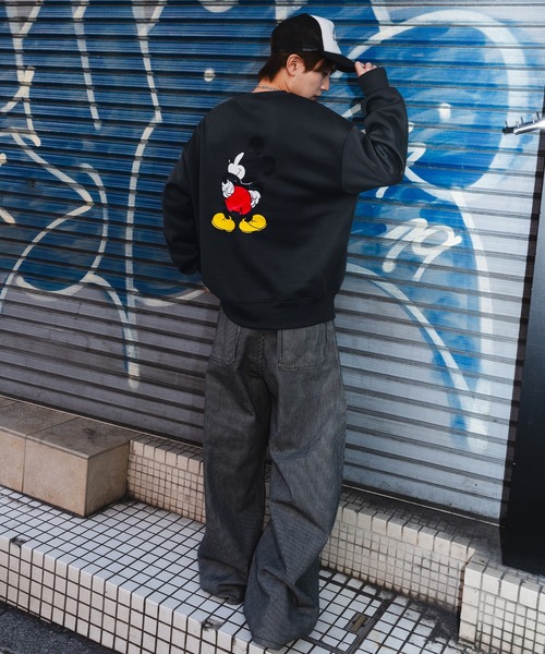 MICKEY MOUSE(ミッキーマウス)の「【MICKEY MOUSE】裏起毛 コットンタッチ ピリング防止加工 トレーナー(スウェット・メンズ・杢グレー/チャコール/グレイッシュベージュ/キャメル・LARGE/X-LARGE/MEDIUM)」の22枚目の写真