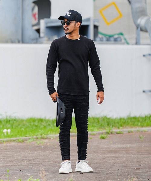 adamsJUGGLER(アダムスジャグラー)の「RTEG P/Nワッフルロンティー(Tシャツ/カットソー・メンズ・ホワイト/ブラック/グレー・XL/L/S/M/XXL)」の6枚目の写真