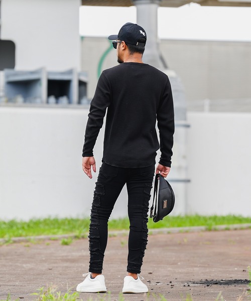 adamsJUGGLER(アダムスジャグラー)の「RTEG P/Nワッフルロンティー(Tシャツ/カットソー・メンズ・ホワイト/ブラック/グレー・XL/L/S/M/XXL)」の9枚目の写真