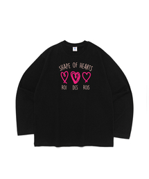 シェイプオブハート 長袖Tシャツ(ブラック)