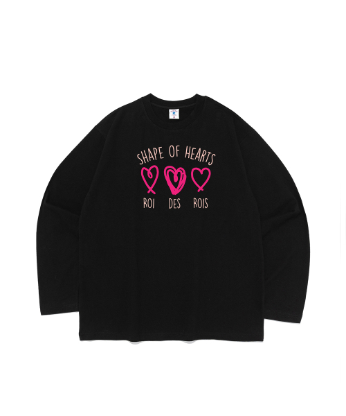 ROIDESROIS(ロワデロワ)の「シェイプオブハート 長袖Tシャツ(ブラック)(Tシャツ/カットソー・レディース・その他・SMALL/MEDIUM/LARGE/X-LARGE)」の1枚目の写真