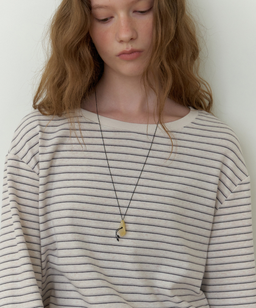 THEMITTEN(ザ・ミトン)の「BARN オーバーサイズTシャツ(オートストライプ)(Tシャツ/カットソー・レディース・その他・FREE)」の3枚目の写真