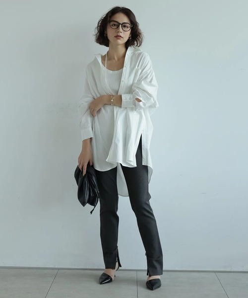 Arpege story(アルページュストーリー)の「〈着るスキンケア〉レギンスパンツ(その他パンツ・レディース・ブラック/チャコールグレー・2/1)」の3枚目の写真