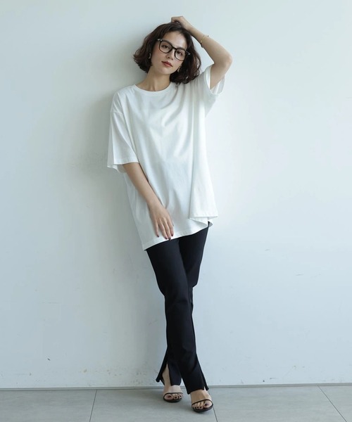 Arpege story(アルページュストーリー)の「〈着るスキンケア〉レギンスパンツ(その他パンツ・レディース・ブラック/チャコールグレー・2/1)」の4枚目の写真