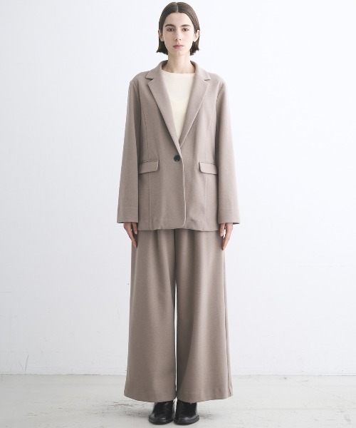 three dots（スリードッツ）の「ウーリーフリース ジャケット（テーラードジャケット・レディース・ネイビー/チャコール/グレー系その他・SMALL）」の14枚目の写真