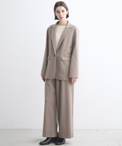 three dots（スリードッツ）の「ウーリーフリース ジャケット（テーラードジャケット・レディース・ネイビー/チャコール/グレー系その他・SMALL）」の12枚目の写真