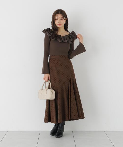 PROPORTION BODY DRESSING(プロポーションボディドレッシング)の「マチ付きマーメイドスカート / 1216220100(スカート・レディース・ブラウン系その他/グレー系その他・MEDIUM/P/S)」の2枚目の写真