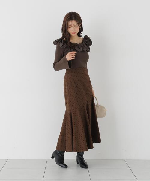 PROPORTION BODY DRESSING(プロポーションボディドレッシング)の「マチ付きマーメイドスカート / 1216220100(スカート・レディース・ブラウン系その他/グレー系その他・MEDIUM/P/S)」の10枚目の写真