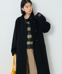 ウールハイネックロングコート