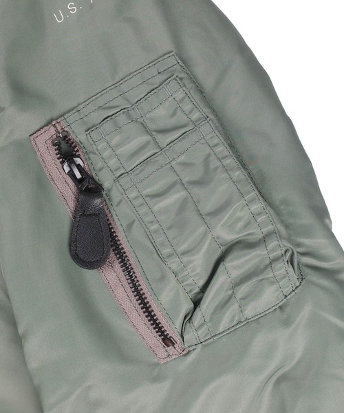 HOUSTON(ヒューストン)の「【UT217】【HOUSTON/ヒューストン】B-15D MODIFY FLIGHT JACKET 5006C(ミリタリージャケット・メンズ・セージグリーン・42/44)」の8枚目の写真