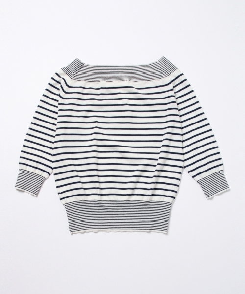 Ray BEAMS（レイビームス）の「Ray BEAMS / ボーダーオフショルダー（Tシャツ/カットソー・レディース・ホワイト/ブラック/レッド・ONE SIZE）」の17枚目の写真