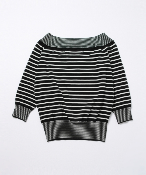 Ray BEAMS（レイビームス）の「Ray BEAMS / ボーダーオフショルダー（Tシャツ/カットソー・レディース・ホワイト/ブラック/レッド・ONE SIZE）」の10枚目の写真