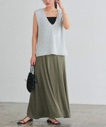 無地マキシスカート ロング丈