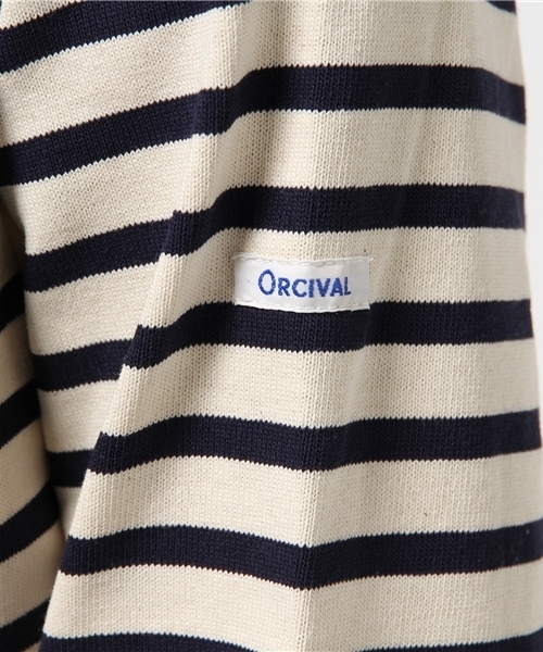 ORCIVAL（オーシバル）の「【ORCIVAL】ボートネックカットソー（Tシャツ/カットソー・メンズ・ブルー/ホワイト×ネイビー/グレー系その他・3/5/4）」の8枚目の写真