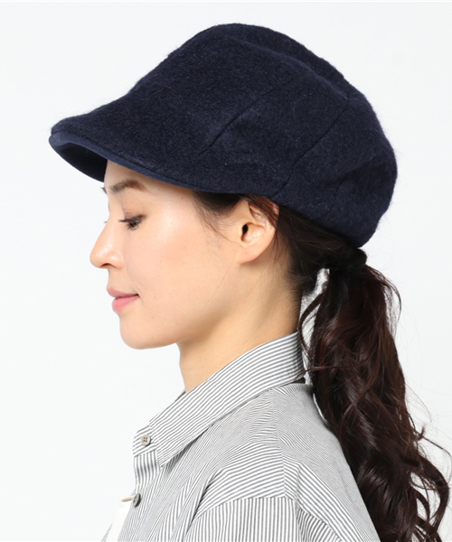 LBC(エルビーシー)の「モヘア変形キャスケット (キャスケット・レディース・ベージュ/ネイビー・ONE SIZE)」の3枚目の写真