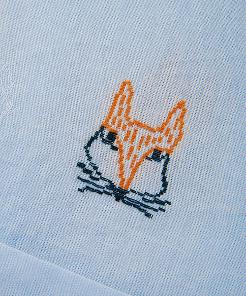 Ne-net（ネネット）の「S フォックスジャガード（シャツ/ブラウス・レディース・ライトブルー/ホワイト・02/03）」の6枚目の写真