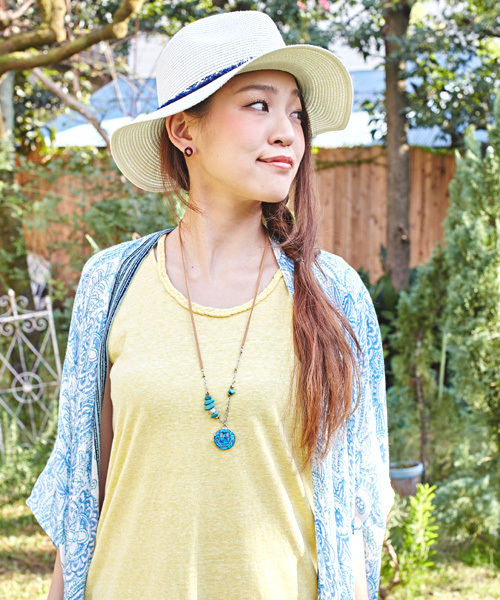 チャイハネ（チャイハネ）の「【チャイハネ】ストーンクラッシュネックレス（ネックレス・レディース・ターコイズブルー/ホワイト・FREE）」の8枚目の写真