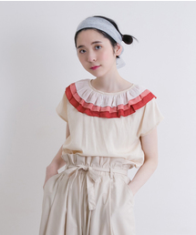 merlot plus | グラデティアードピエロ襟ブラウス2935(シャツ/ブラウス)