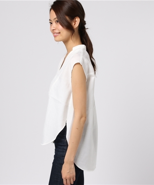 AZUL by moussy（アズールバイマウジー）の「ノースリスキッパーシャツ（シャツ/ブラウス・レディース・ブラウン系その他/オフホワイト/ブラック/ホワイト系その他・MEDIUM/SMALL/LARGE）」の15枚目の写真