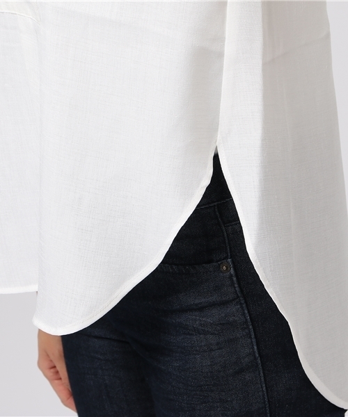 AZUL by moussy（アズールバイマウジー）の「ノースリスキッパーシャツ（シャツ/ブラウス・レディース・ブラウン系その他/オフホワイト/ブラック/ホワイト系その他・MEDIUM/SMALL/LARGE）」の7枚目の写真