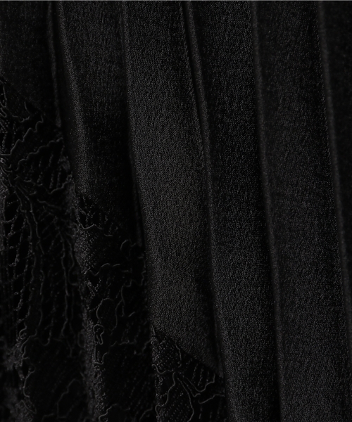 NINE（ナイン）の「レースコンビプリーツスカート（スカート・レディース・ブラック/グレー・1/0）」の9枚目の写真