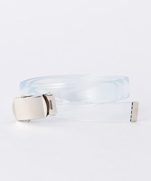 EN ROUTE(アンルート)の「PIKE(パイク) クリアGIベルト ◆(ベルト・メンズ・ホワイト/ブラック/レッド/イエロー/ライム・FREE)」の2枚目の写真