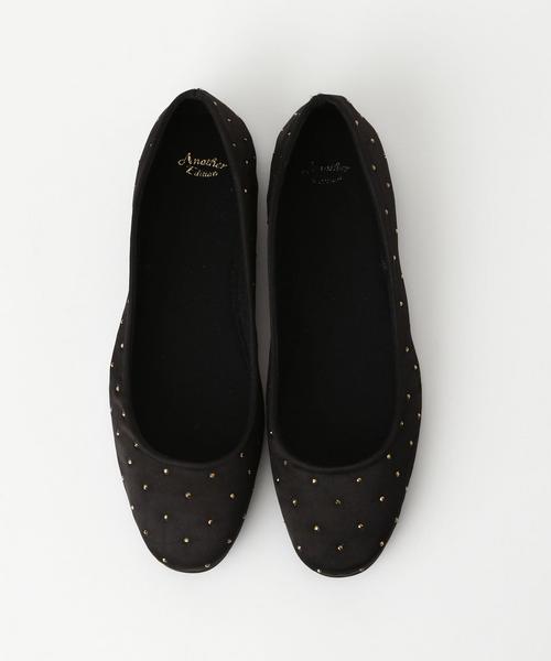 Another Edition(アナザーエディション)の「スタッズフラットシューズ ◆(パンプス・レディース・ブラック/ライラック・SMALL/LARGE/MEDIUM)」の2枚目の写真