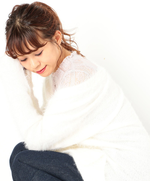archives（アルシーヴ）の「テンタッチトッパーカーデ（ニット/セーター・レディース・ブラック/グレー/オフホワイト・MEDIUM）」の2枚目の写真