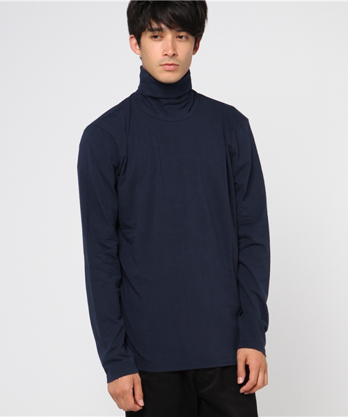 HELIOPOLE(エリオポール)の「MAJESTIC HOMME 長袖タートルネックプルオーバー(Tシャツ/カットソー・メンズ・ブラック/ネイビー・L/M/S)」の1枚目の写真
