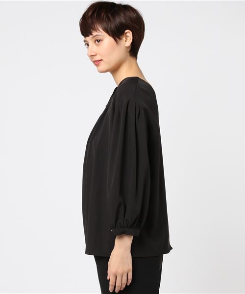N.(N. Natural Beauty Basic)(エヌエヌナチュラルビューティーベーシック)の「バックギャザータックスリーブブラウス(シャツ/ブラウス・レディース・ブラック/グレー/ピンク・MEDIUM)」の9枚目の写真