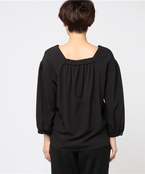 N.(N. Natural Beauty Basic)(エヌエヌナチュラルビューティーベーシック)の「バックギャザータックスリーブブラウス(シャツ/ブラウス・レディース・ブラック/グレー/ピンク・MEDIUM)」の10枚目の写真