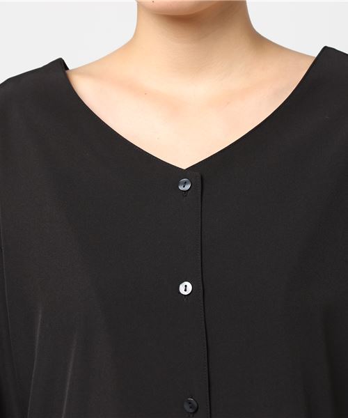 N.(N. Natural Beauty Basic)(エヌエヌナチュラルビューティーベーシック)の「バックギャザータックスリーブブラウス(シャツ/ブラウス・レディース・ブラック/グレー/ピンク・MEDIUM)」の11枚目の写真