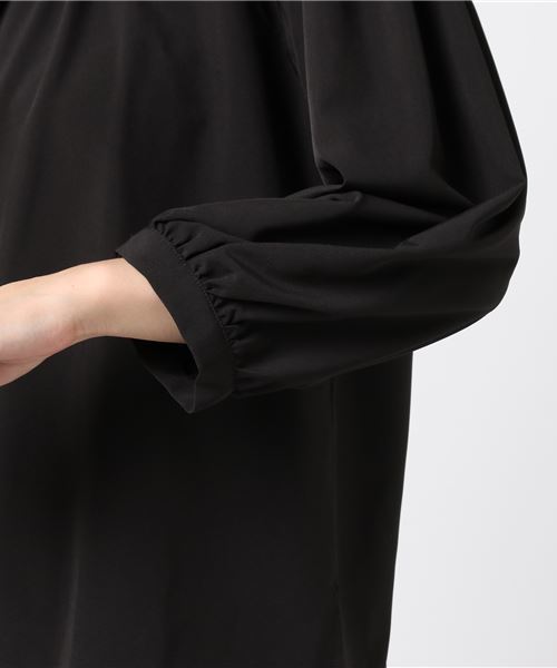 N.(N. Natural Beauty Basic)(エヌエヌナチュラルビューティーベーシック)の「バックギャザータックスリーブブラウス(シャツ/ブラウス・レディース・ブラック/グレー/ピンク・MEDIUM)」の12枚目の写真