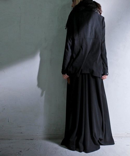 antiqua（アンティカ）の「リブ編みニットワイドパンツ（その他パンツ・レディース・ブラック/グレー・FREE）」の7枚目の写真