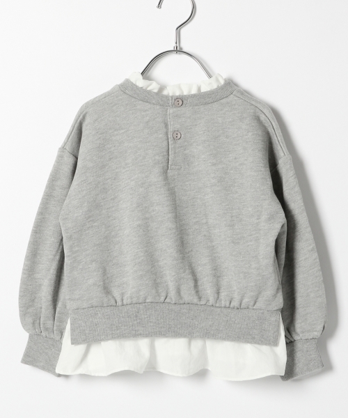 GLOBAL WORK(グローバルワーク)の「【キッズ】フリルネックカットプルオーバー/780656(Tシャツ/カットソー・キッズ・チャコールグレー/グレー・LARGE/X-LARGE/XX-LARGE/SMALL/MEDIUM)」の4枚目の写真