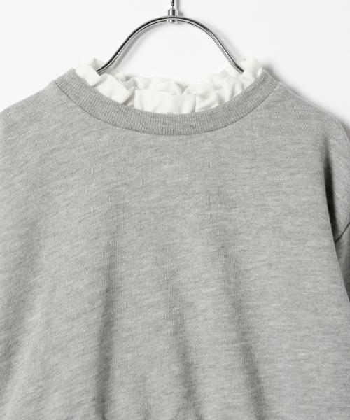 GLOBAL WORK(グローバルワーク)の「【キッズ】フリルネックカットプルオーバー/780656(Tシャツ/カットソー・キッズ・チャコールグレー/グレー・LARGE/X-LARGE/XX-LARGE/SMALL/MEDIUM)」の5枚目の写真