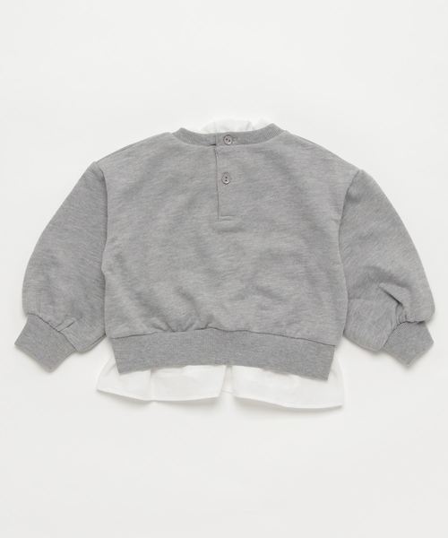 GLOBAL WORK(グローバルワーク)の「【キッズ】フリルネックカットプルオーバー/780656(Tシャツ/カットソー・キッズ・チャコールグレー/グレー・LARGE/X-LARGE/XX-LARGE/SMALL/MEDIUM)」の3枚目の写真