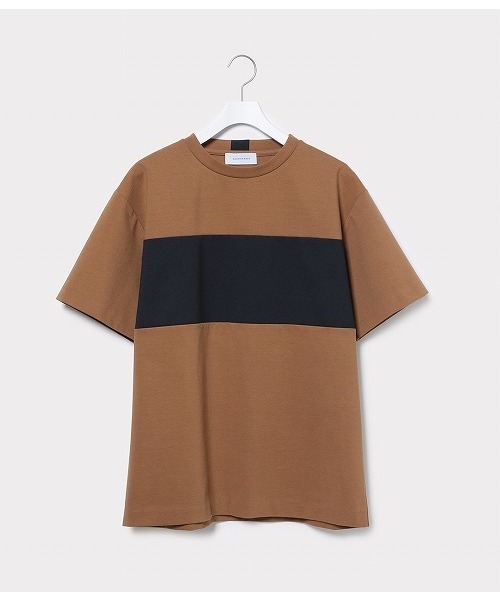 ADAM ET ROPE'（アダムエロペ）の「ポンチラインTシャツ（Tシャツ/カットソー・メンズ・ホワイト/キャメル/ネイビー・M/L）」の3枚目の写真