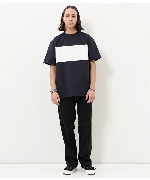 ADAM ET ROPE'（アダムエロペ）の「ポンチラインTシャツ（Tシャツ/カットソー・メンズ・ホワイト/キャメル/ネイビー・M/L）」の18枚目の写真