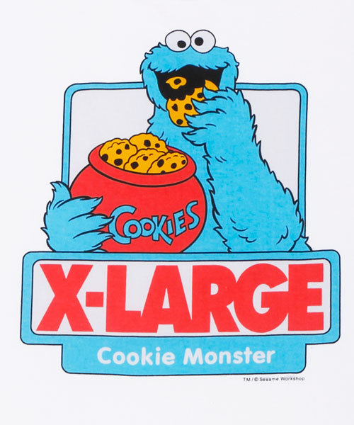 XLARGE(エクストララージ)の「XLARGE×SESAME STREET S/S TEE COOKIE MONSTER OG(Tシャツ/カットソー・メンズ・ホワイト/ブラック/アッシュグレー/ブルー/ネイビー・SMALL/MEDIUM/LARGE/X-LARGE/X-SMALL)」の6枚目の写真